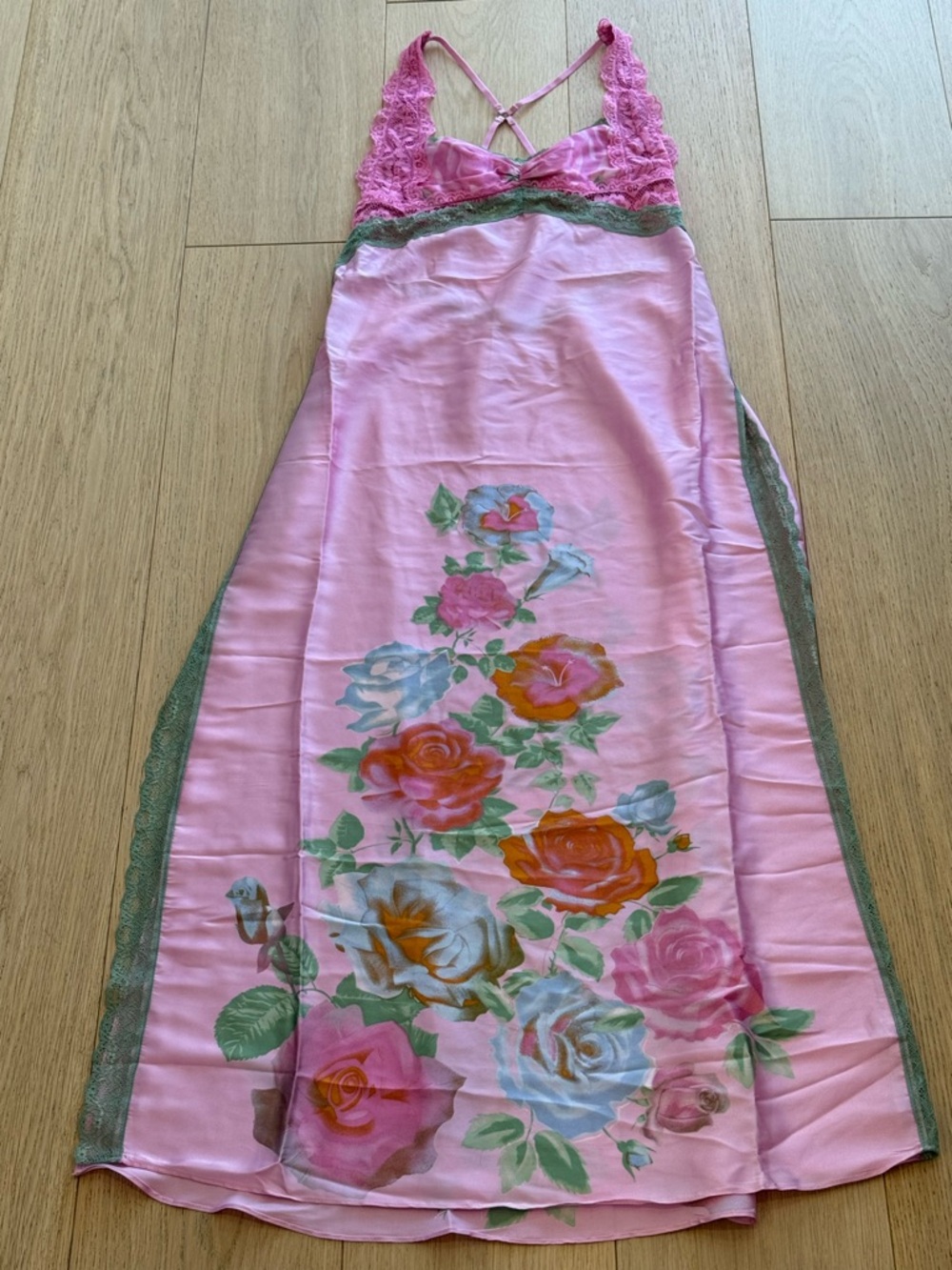 Free People Intimately Slip Dress Just Dreamy Maxi Sweet Lilac Romantic Vintage - Picture 4 of 9